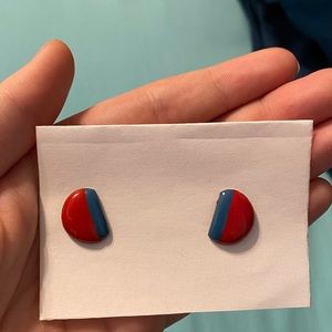 80’s Vintage Button Earrings